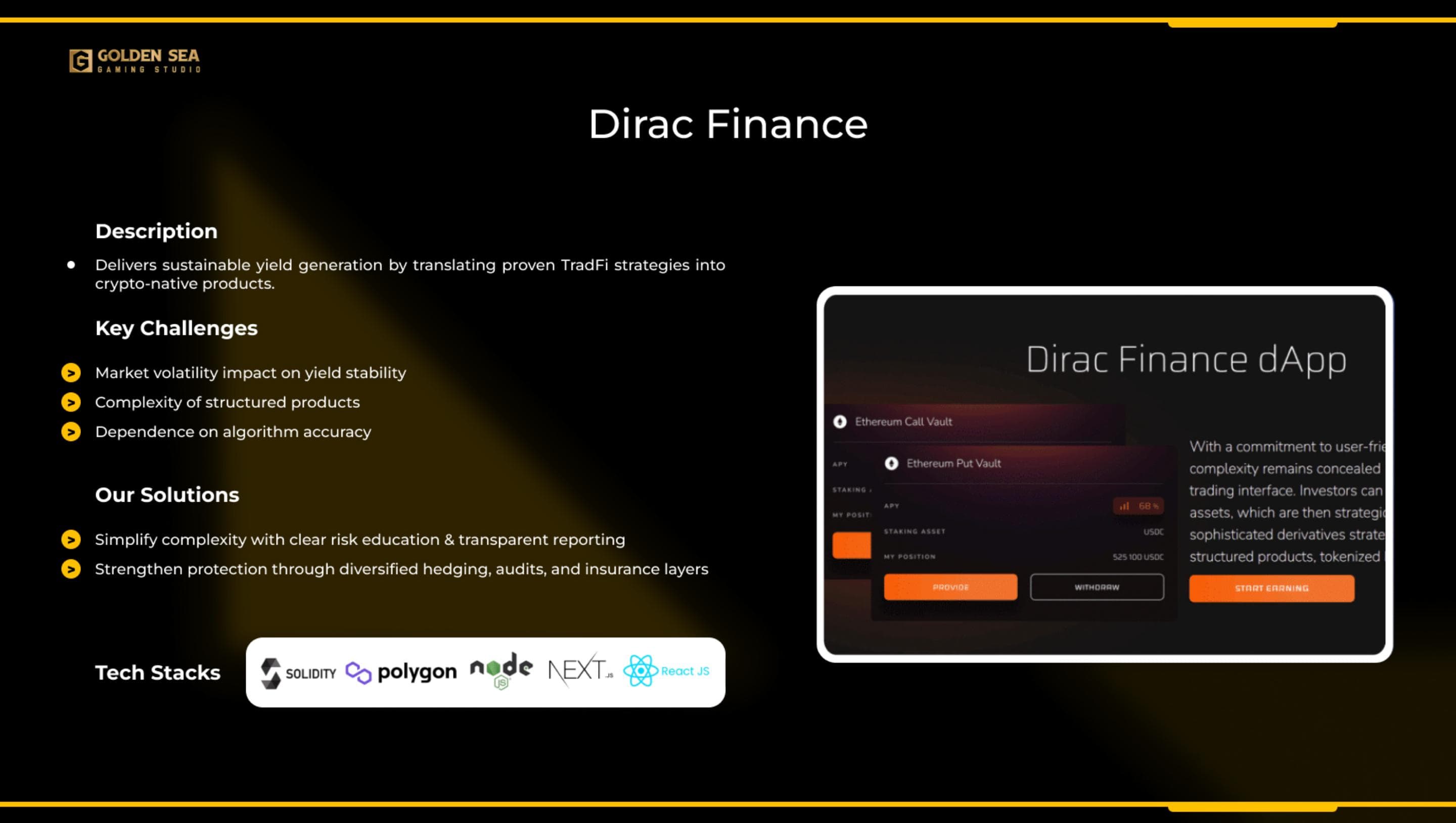 Dirac Finance — TradFi-to-DeFi Yield